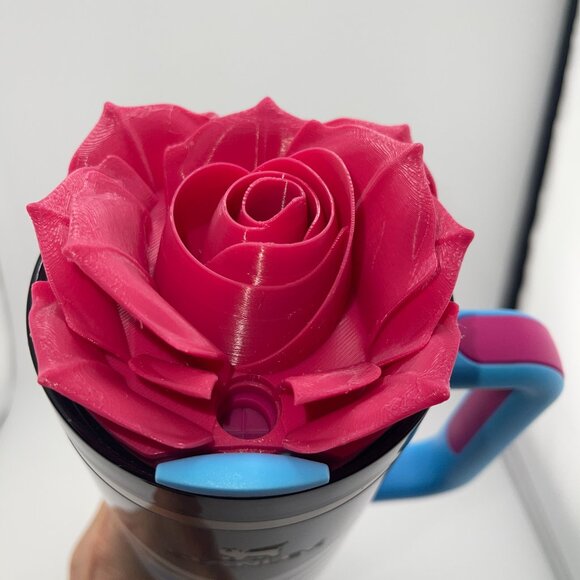3D Rose Tumbler Topper that fit the new Barbie x Stanley 1959 Original lids - Picture 9 of 10